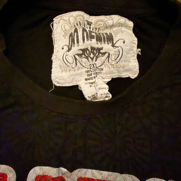 Do Denim T Shirt Rhinestone - Picture 3 of 4